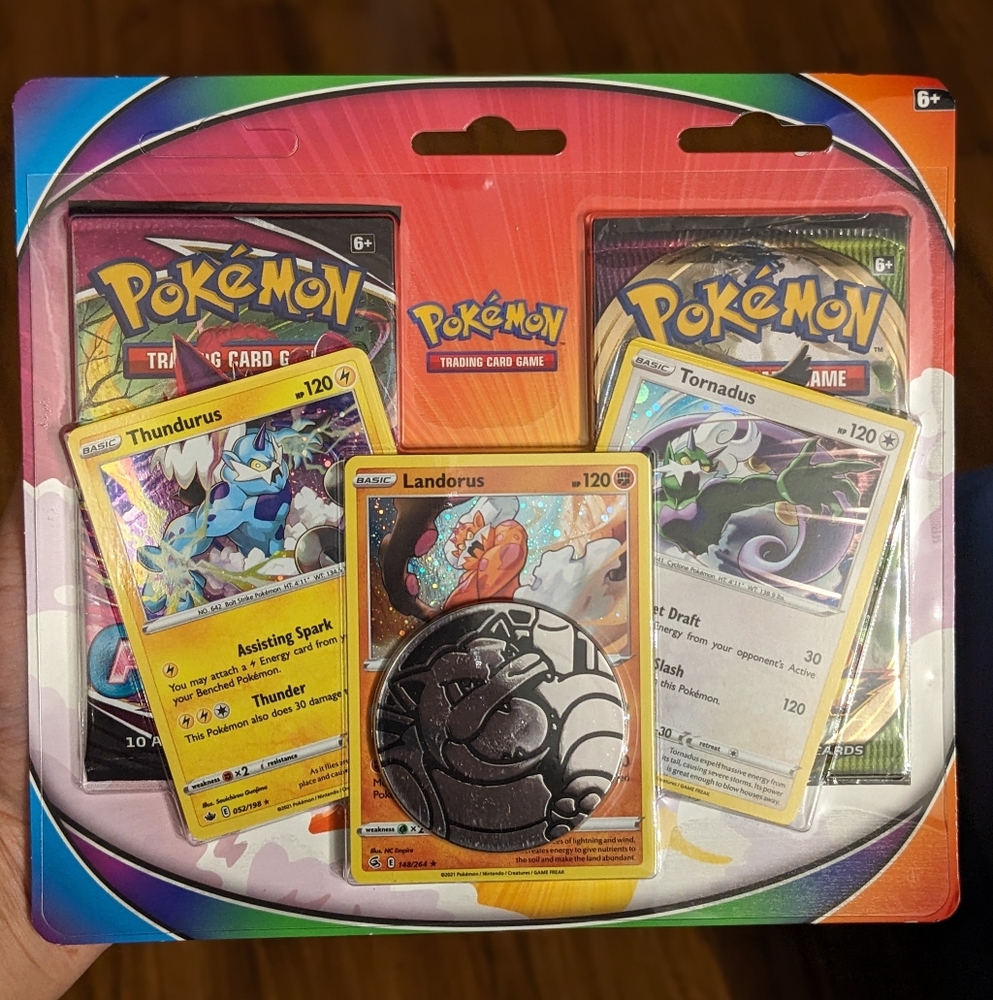 NEW Pokemon Tornadus, Thundurus, Landorus Cards - 2 Booster Pack - Fusion Strike